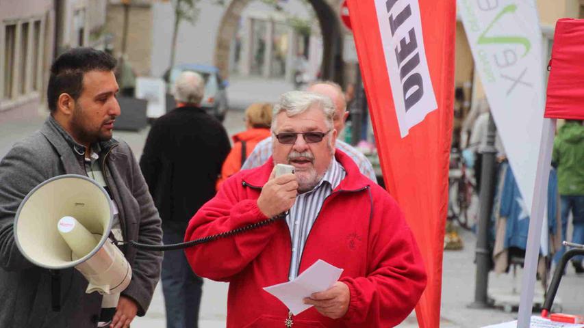 Drei  Kundgebungen, eine Demo, vier Infostände: Am Freitag und Samstag ging es politisch hoch her in Weißenburg. Die Linke war maßgeblich daran beteiligt.