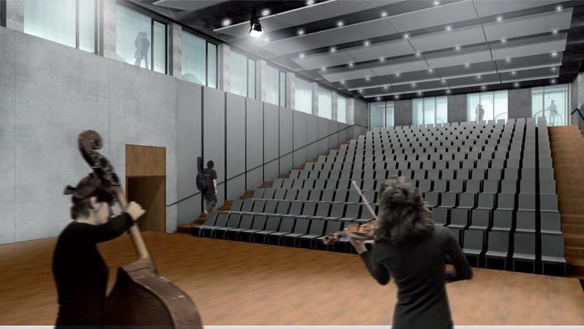 Zur Grundsteinlegung des Orchestersaals der Musikhochschule...