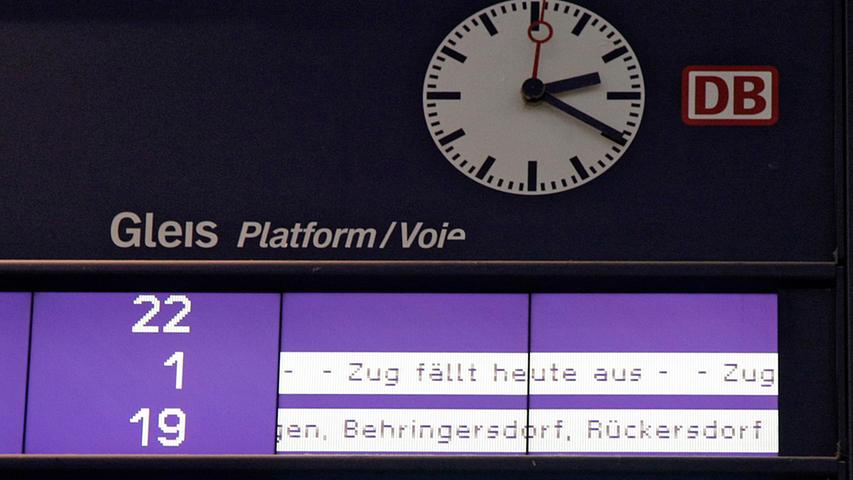 Am Hauptbahnhof Nürnberg kam es durch den Streik zu erheblichen Beeinträchtigungen, Verspätungen sowie Zugausfällen.