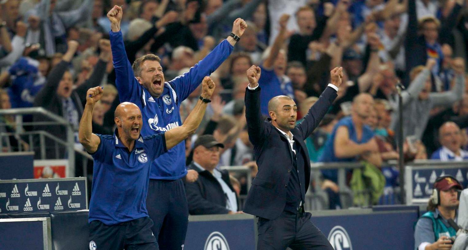 Erfolgreicher Einstand: Roberto Di Matteo (rechts) hat mit Schalke gegen die Hertha gewonnen.