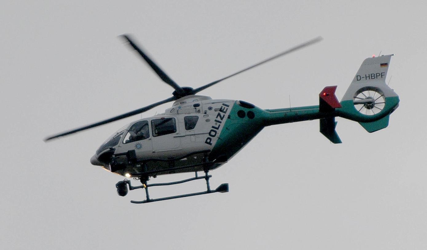 In Forchheim wurde für die Suche nach den Tätern auch ein Hubschrauber eingesetzt.