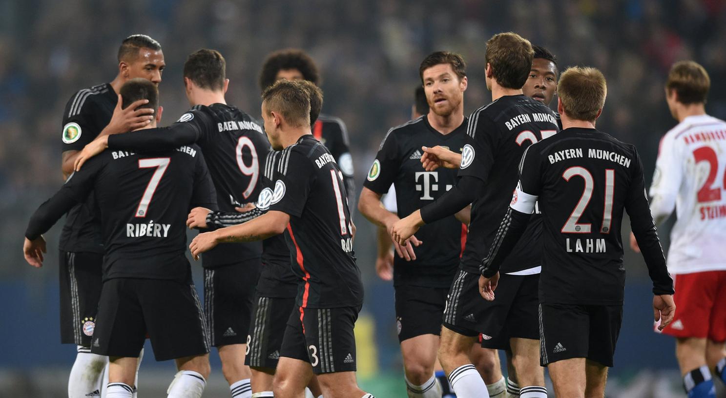 Alles easy: Der FC Bayern setzte sich in der zweiten Pokalrunde mühelos gegen den Hamburger SV durch.