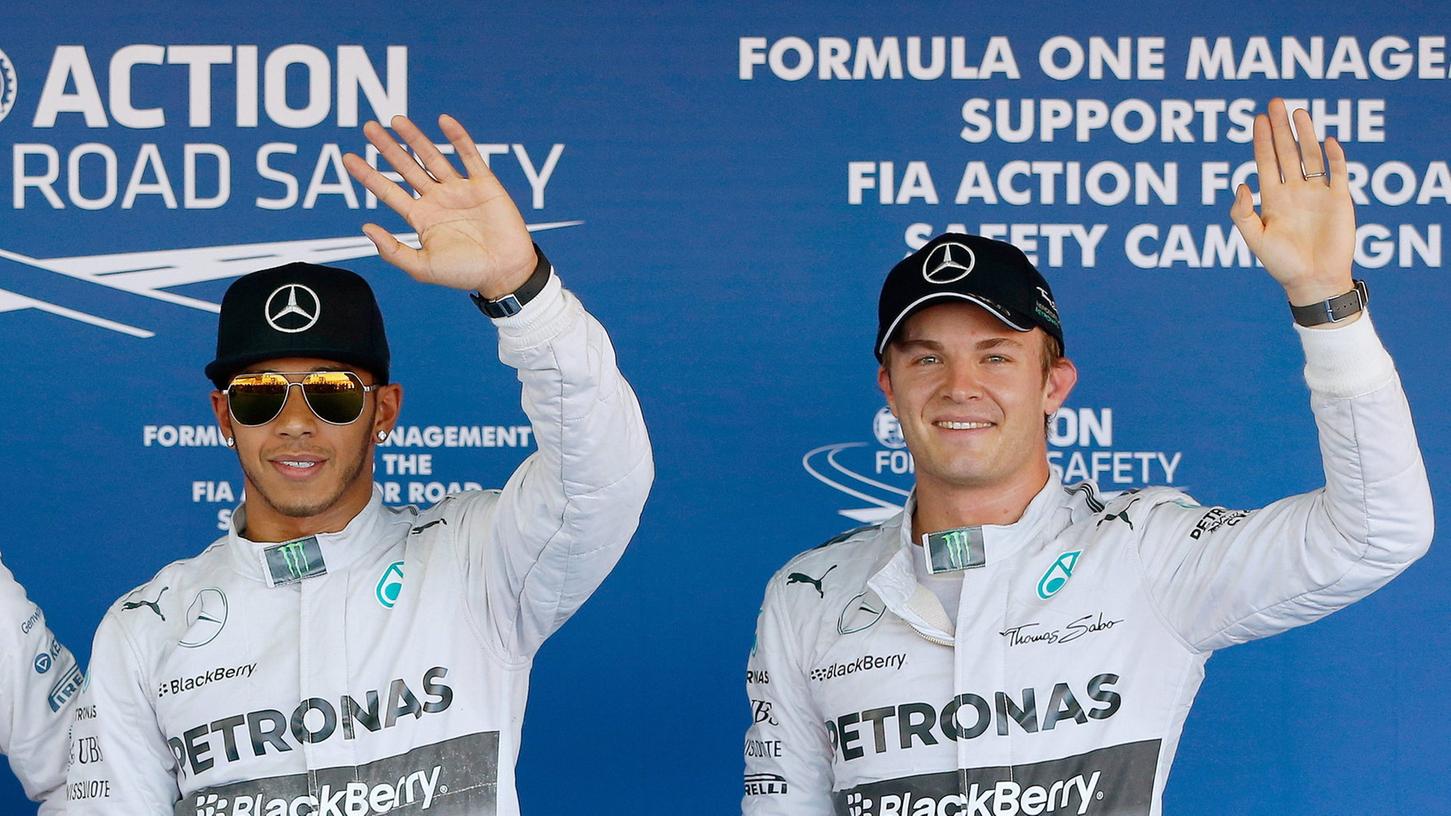 Lewis Hamilton und Nico Rosberg wollen in Shanghai wieder von der Spitze grüßen.