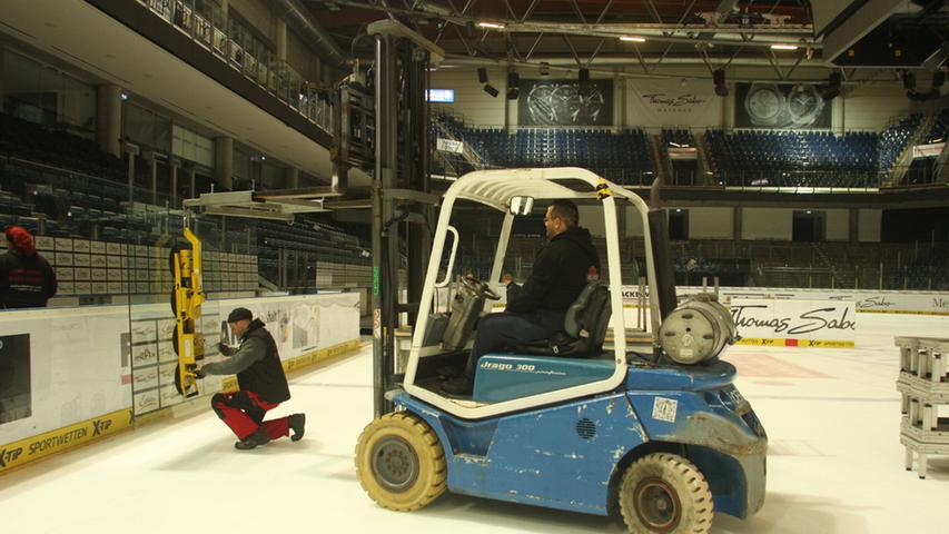 Parkett aufs Eis: Arena-Umbau für den HC Erlangen