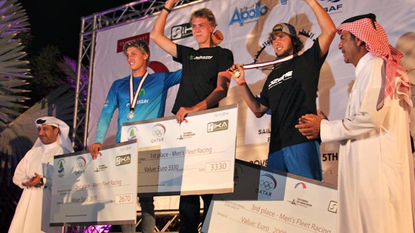 Kite-Racing in Katar: zwei dritte Plätze für Familie Gruber
