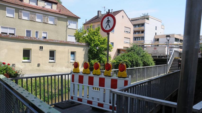 Abriss und Neubau der Schwabacher Landsknechtsbrücke