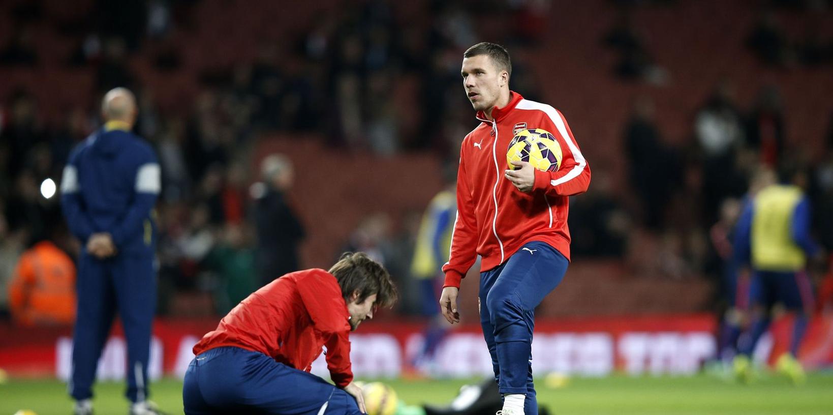 Nationalspieler Lukas Podolski spielt in der laufenden Saison nur noch eine Nebenrolle beim FC Arsenal.