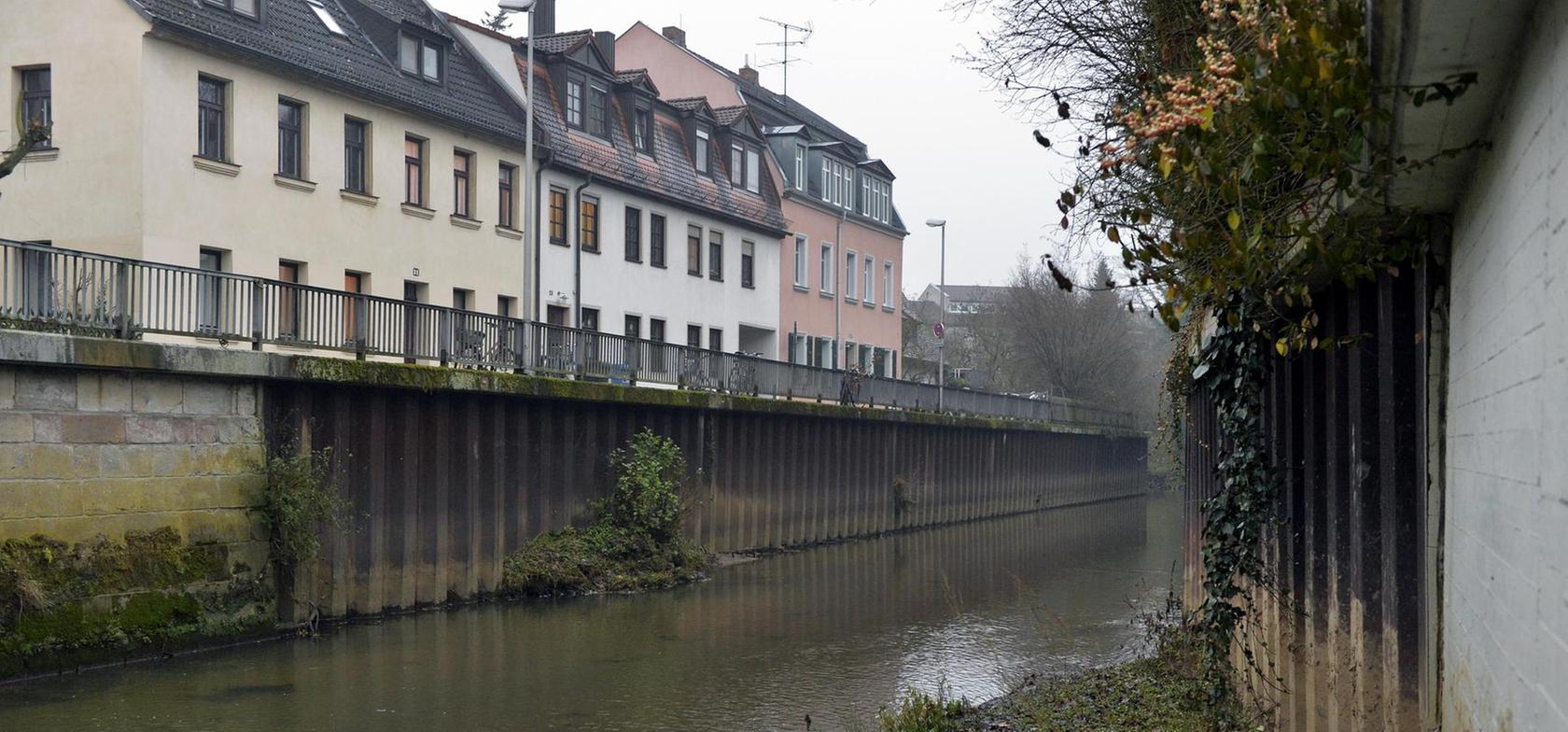 Schutzmauern gegen Hochwasser in Erlangen geplant