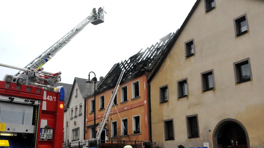 Feuer in Betzenstein:  Gasthaus 