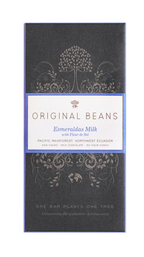 Auch Fans von einfacher Milchschokolade kommen auf ihre Kosten. Bei der vorliegenden Sorte wurde Nacional-Kakao aus der ecuadorianischen Pazifikregion Esmeraldas verwendet.