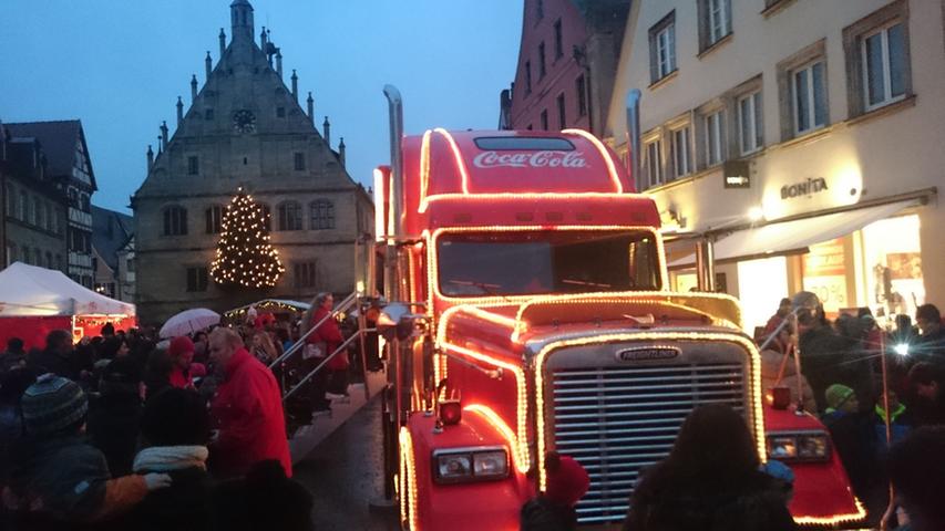 Der Coca-Cola Weihnachtstruck in Weißenburg