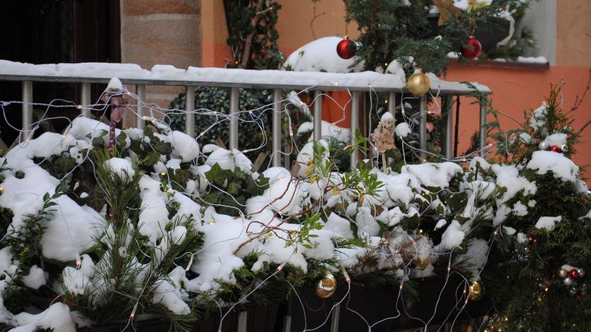 Dem malerischen Schwabach steht der Schnee gut zu Gesicht.
