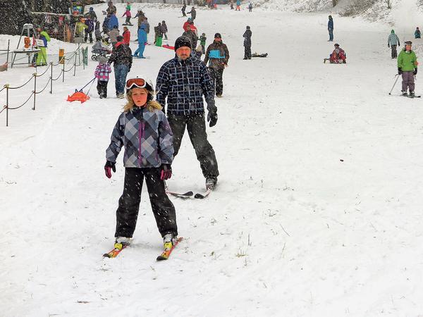 Hochbetrieb am Skihang in Treuchtlingen