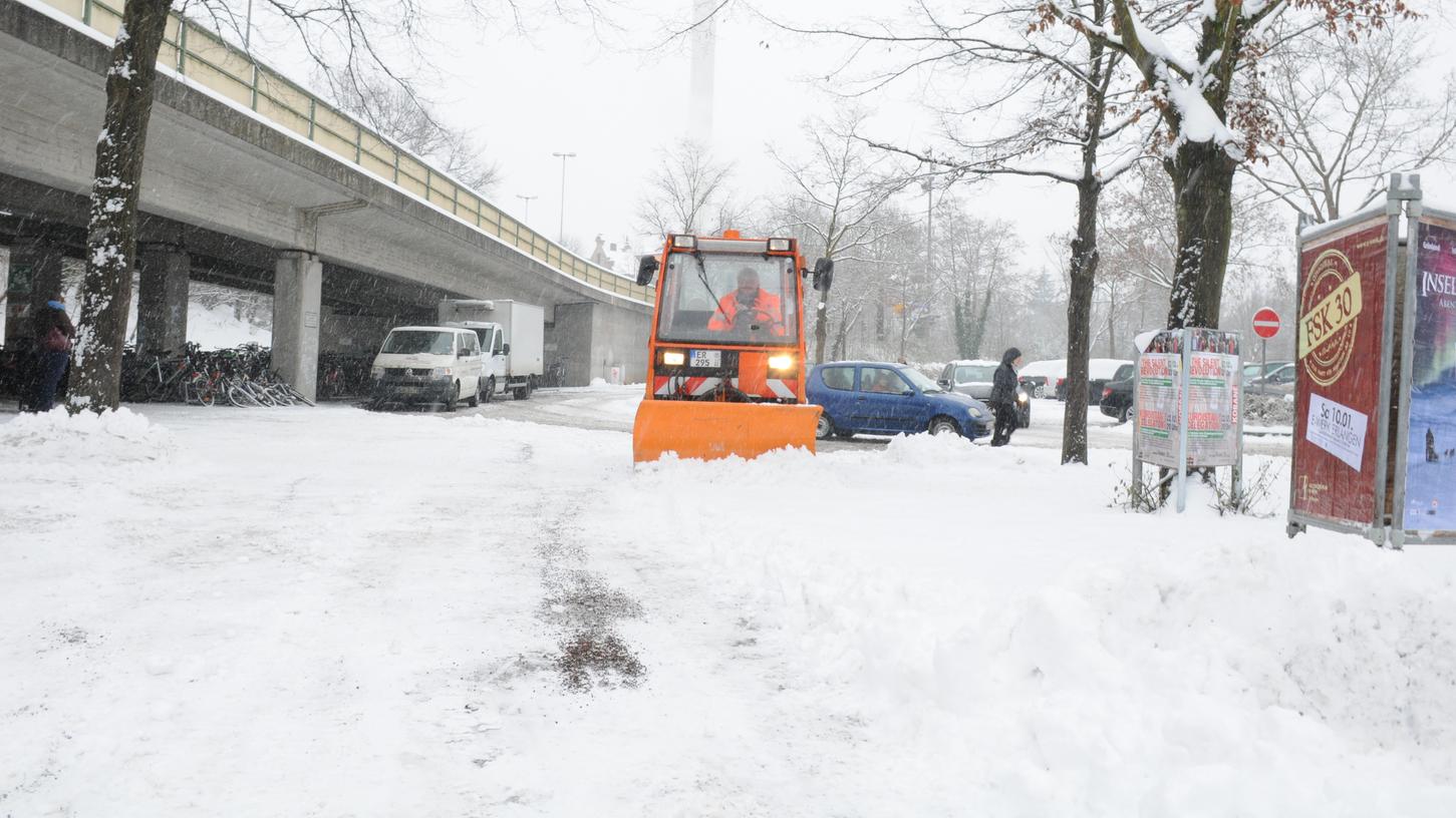 Schnee in Erlangen: Radler litten unter nicht geräumten Wegen