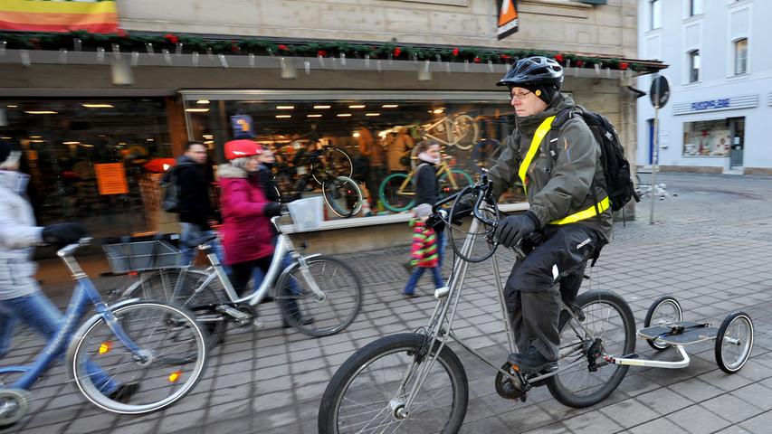 Erlangen: Im Winter unterwegs mit dem Fahrrad