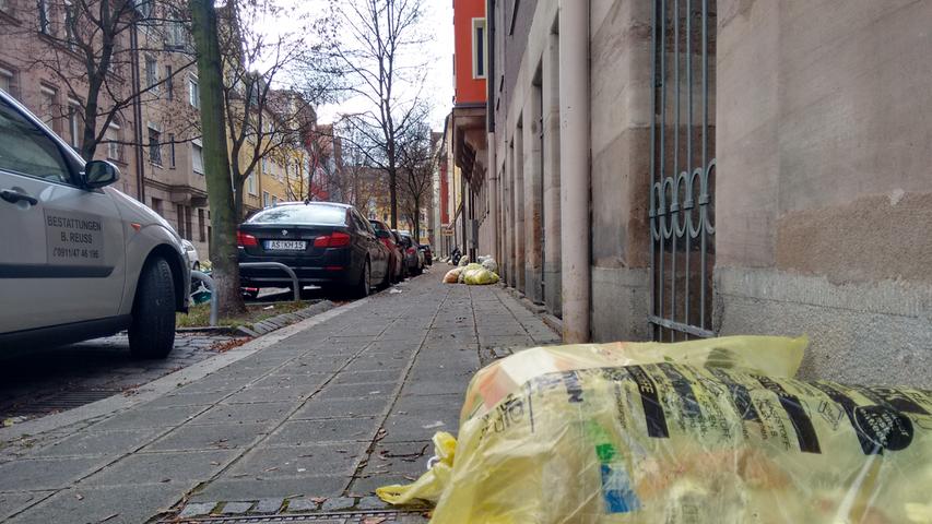 Vom Winde verweht: Müll in der Nürnberger Südstadt