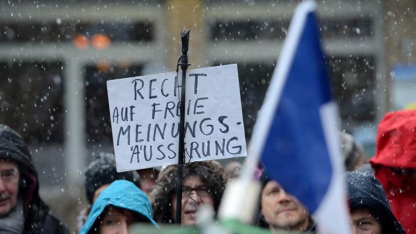 Solidaritätsversammlung für Satiremagazin "Charlie Hebdo" in Fürth
