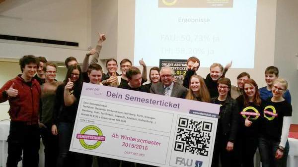 Die Initiative pro Semesterticket hatte das Votum der Studenten für das VGN-Angebot  euphoprisch begrüßt.