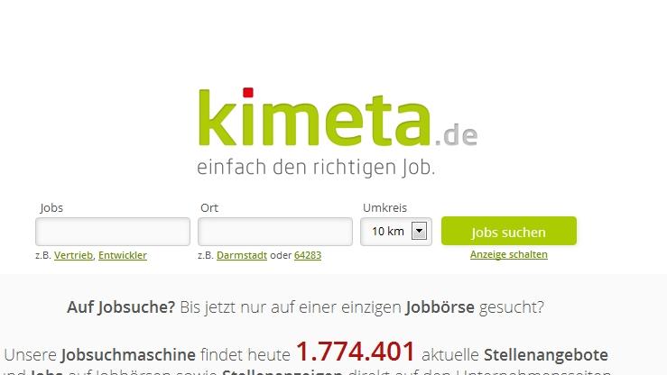 1,7 Millionen aktuelle Stellenanzeigen finden sich derzeit bei Kimeta - und es werden stündlich mehr.