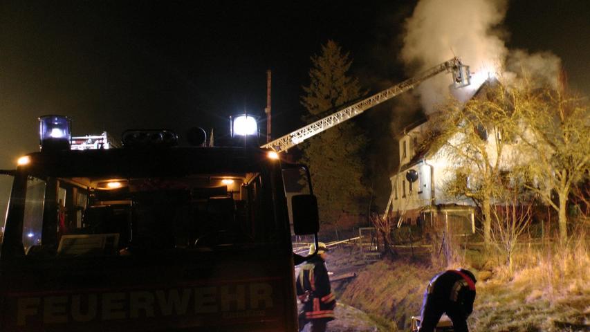 Einfamilienhaus in Münnerstadt brennt nieder