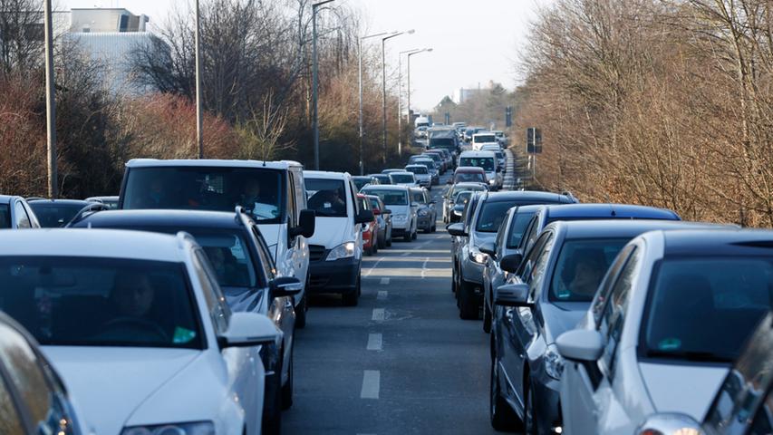 Brückenabbruch sorgte für Verkehrschaos am Frankenschnellweg