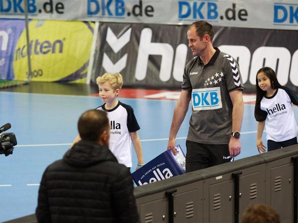 Der Buckenhofener E-Jugendliche Julius Gumbmann beim All-Star-Game der Handballer.