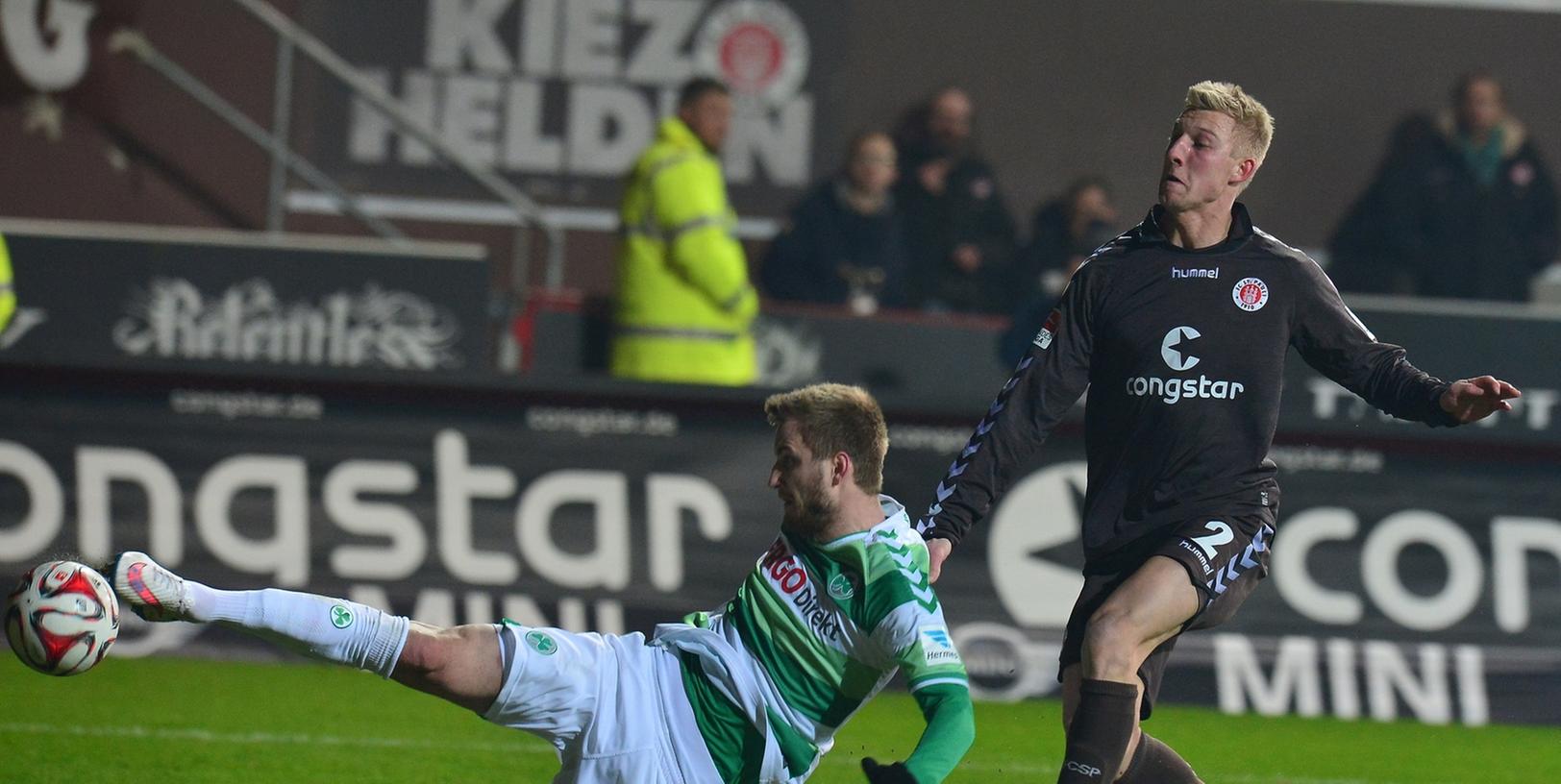 Das Tor des Tages erzielte Kacper Przybylko und führte seine Fürther zum 1:0-Erfolg über den FC St. Pauli.