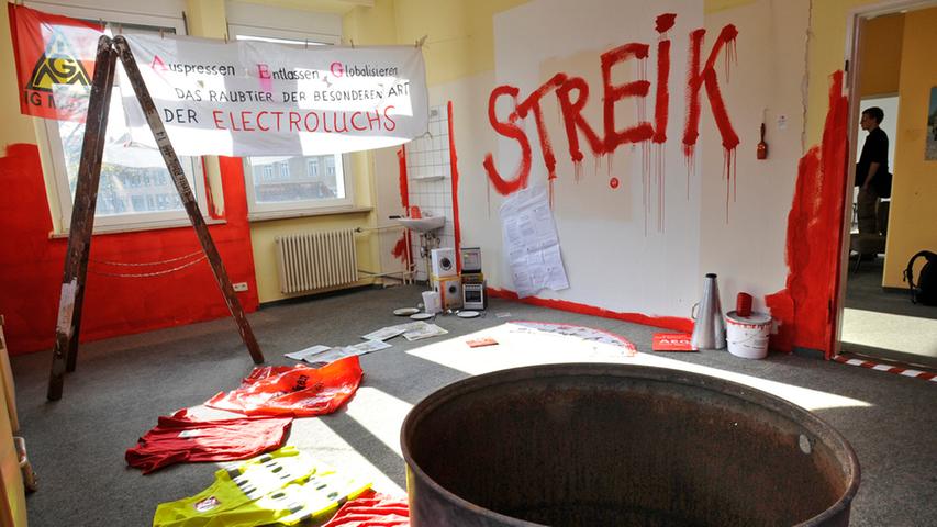 In einem der Ausstellungsräume wurde auch das Thema "Streik" thematisiert.