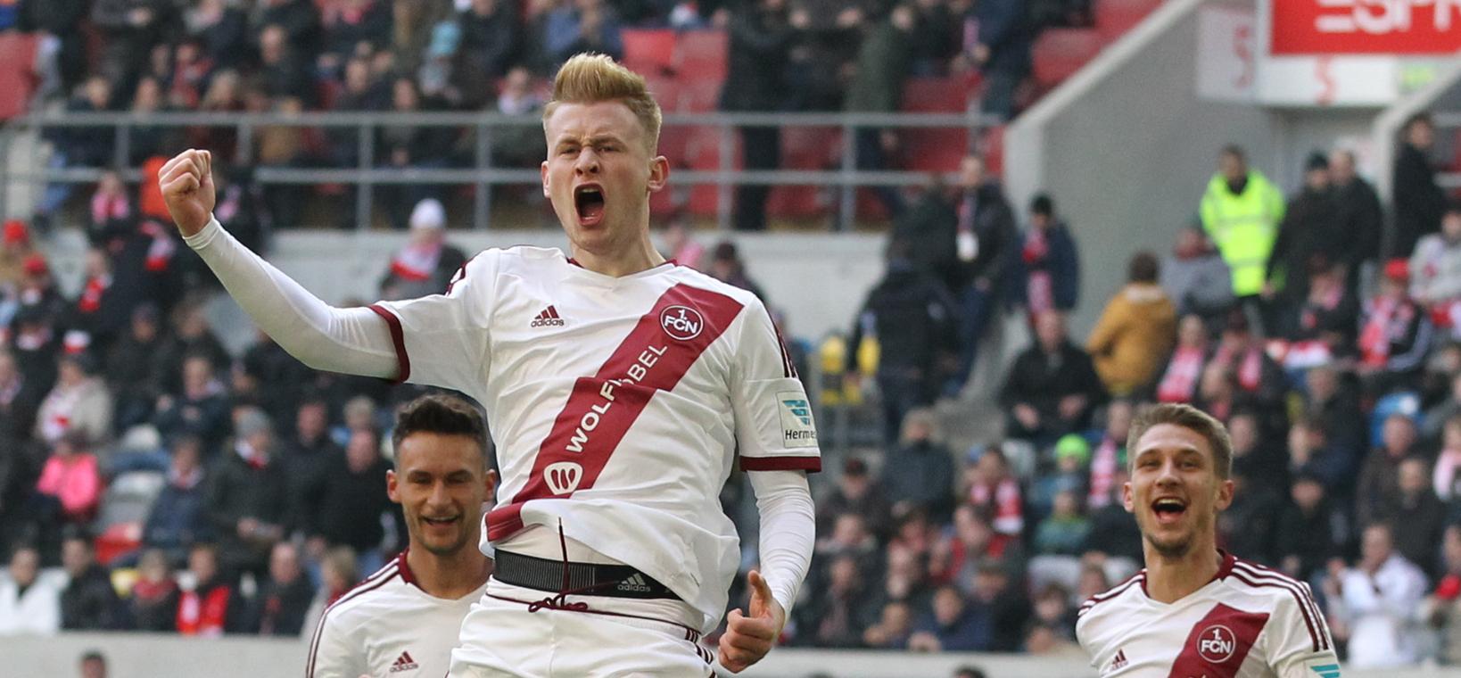 Sebastian Kerk brauchte in Düsseldorf nur Sekunden für seinen ersten Zweitliga-Treffer im Trikot des 1. FC Nürnberg.