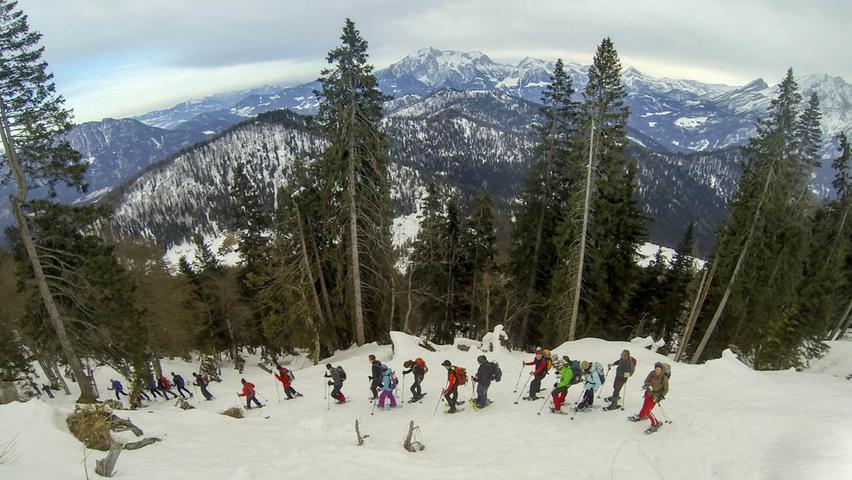 Durch den Schnee: Abenteuerliche Tour im Berchtesgadener Land