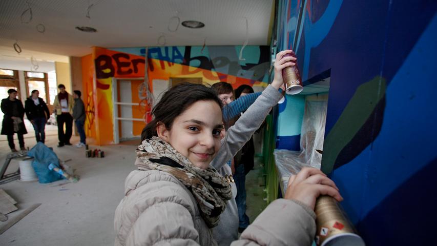 Kunst aus der Dose: Graffiti-Aktion beim Kinder-und Jugendhaus Bertha