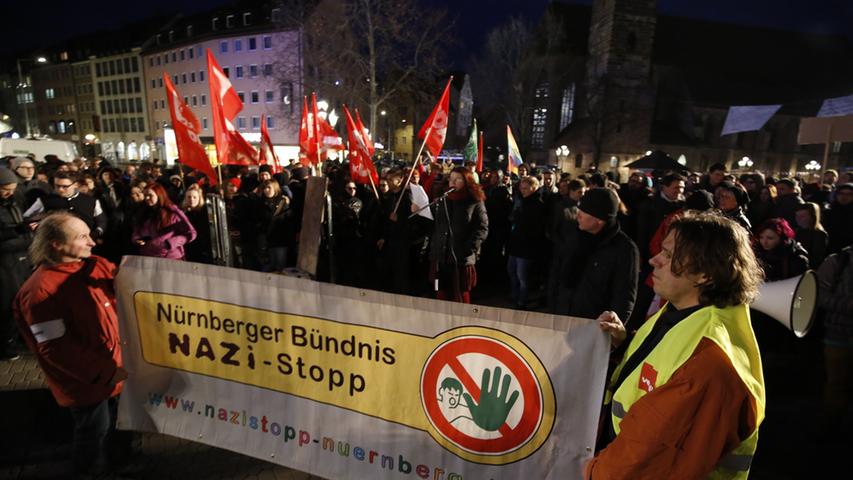 Verschiedene Organisationen hatten sich dem Bündnis Nazistopp angeschlossen, um gemeinsam zu demonstrieren.