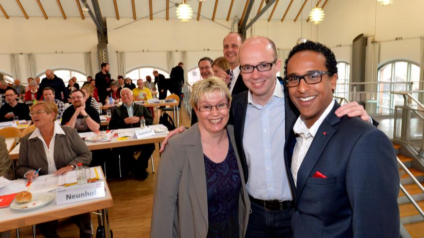 Das neue Führungsteam der Nürnberger SPD: Gabriela Heinrich, Thorsten Brehm und Nasser Ahmed.