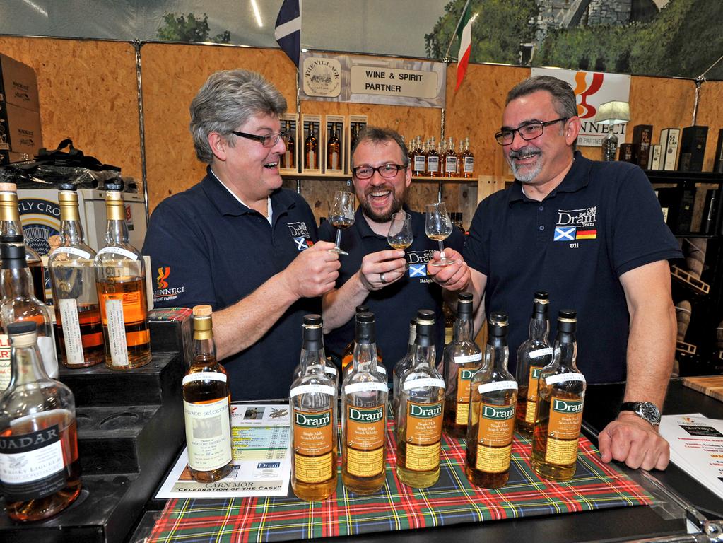 Braunes Gold: Auf der Nürnberger Whisky-Messe finden Spirituosen-Freunde so ziemlich alles. 