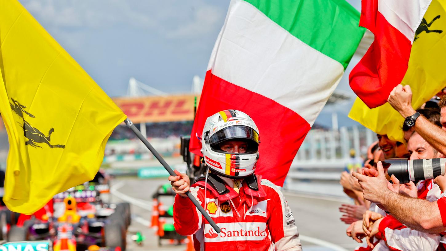 Erster Sieg im Ferrari! Vettel fährt in Malaysia allen davon