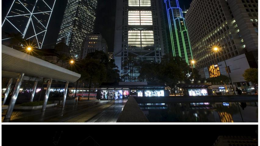 ...die Hochhäuser im Finanz-Viertel von Hongkong...