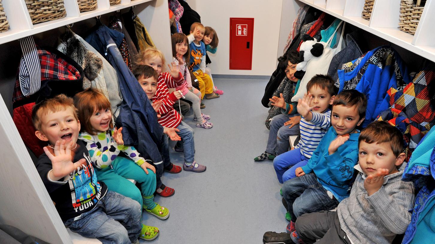 In der neuen Kindertagesstätte am Holzheimer Weg fühlen sich die Kleinen sichtlich wohl.
