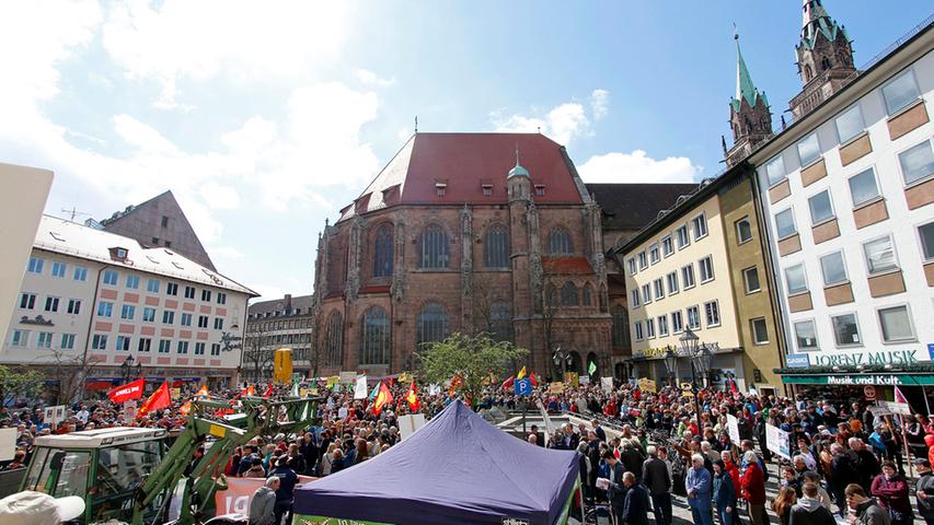 Trommeln gegen TTIP: 2000 Menschen bei Demo in Nürnberg