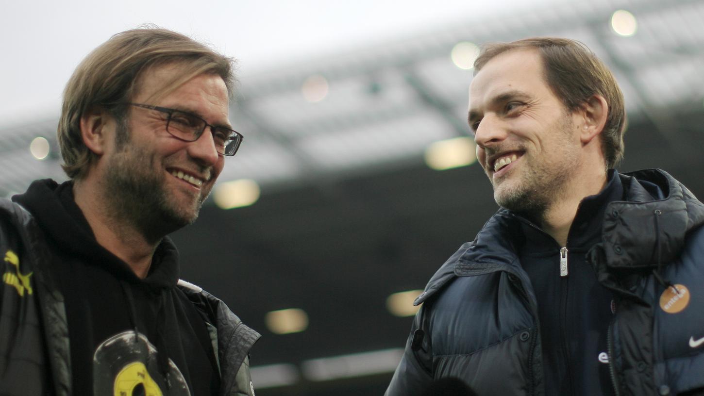 Jetzt ist klar: Thomas Tuchel (rechts) übernimmt Borussia Dortmund - und löst damit Jürgen Klopp ab.