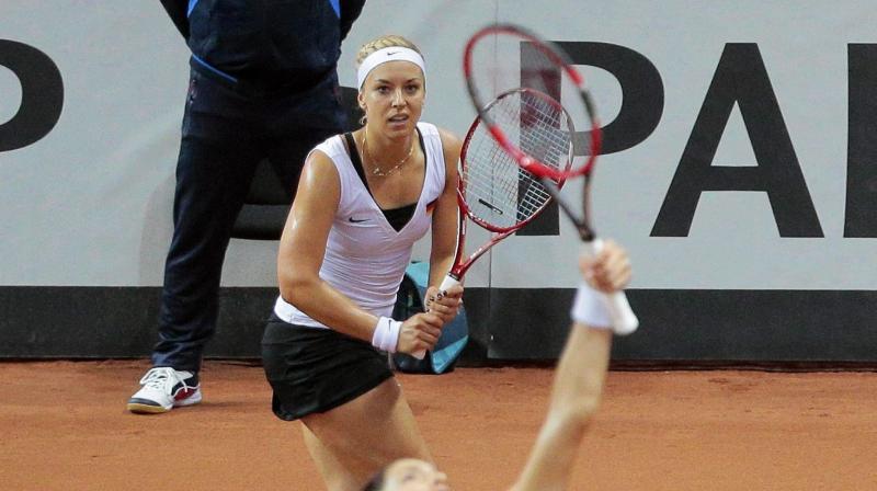 Andrea Petkovic und Sabine Lisicki unterliegen dem Duo Pawljutschenkowa/Wesnina mit 2:6, 3:6.