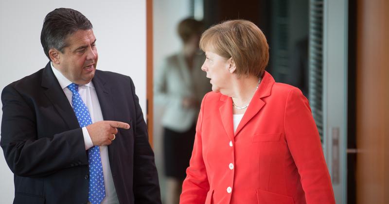 Sigmar Gabriel spricht sich für Angela Merkel als die "beste" Kandidatin aus.
