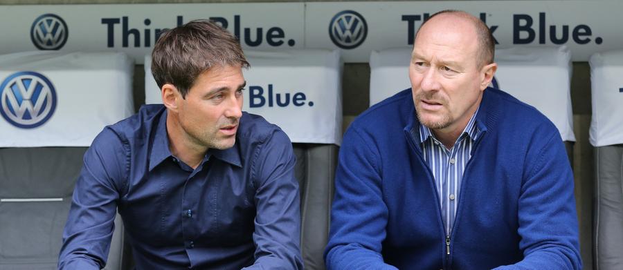 Trainer René Weiler und Wolfgang Wolf sahen der Begegnung entspannt entgegen...