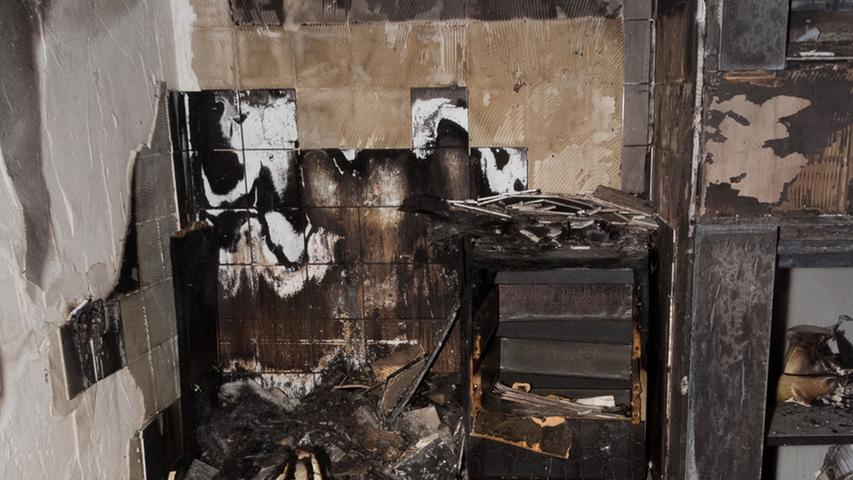 So wütete das Feuer in der historischen Bratwurstküche
