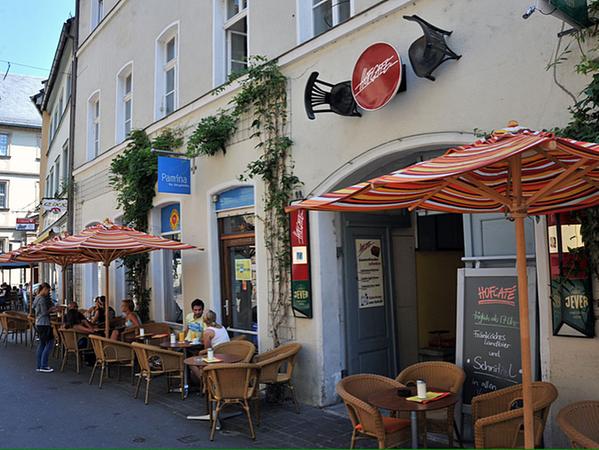 Das Hofcafé ist eine Beispiel für die inhabergeführten kulinarischen Betriebe in der Bamberger Innenstadt.