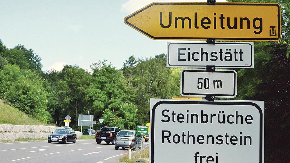 B13 ist bei Rothenstein bis in den Herbst gesperrt
