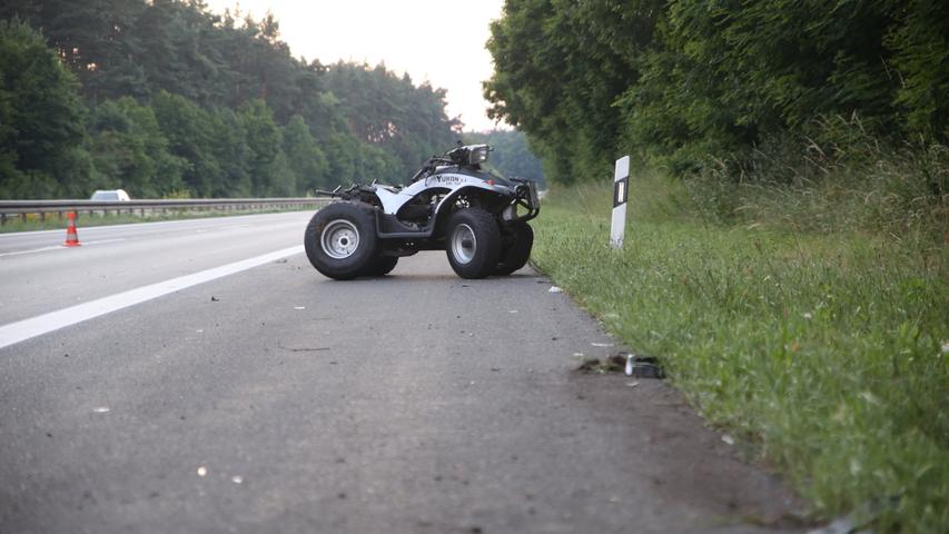 Tödlicher Unfall auf B2: Quadfahrer stirbt nach Kollision