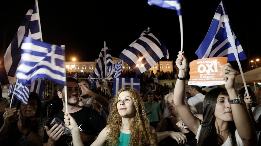 Nein! Griechen feiern Ablehnung des EU-Sparprogramms 