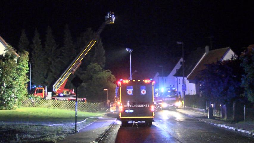 Blitzeinschlag: Einfamilienhaus in Gersdorf