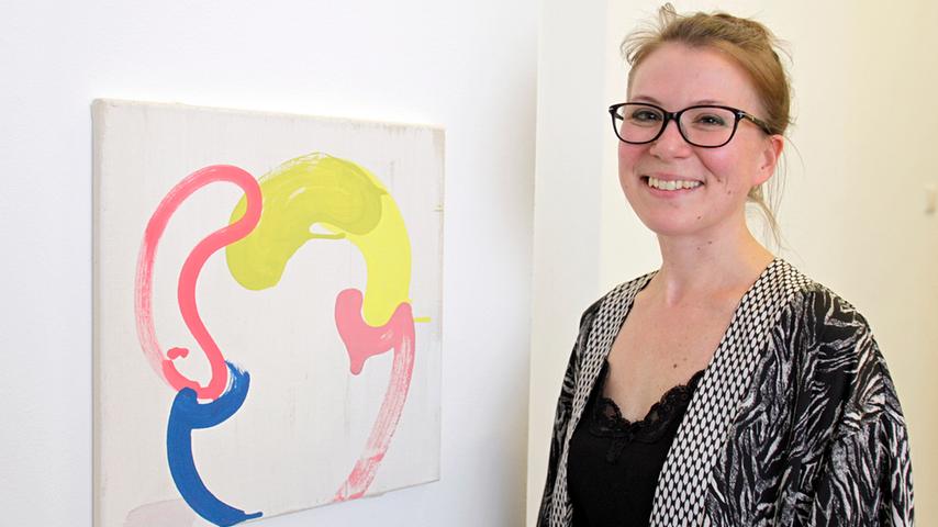 Der zweite Preis (5500 Euro) geht an die Malerin Karina Kueffner und ihr Werk "Hop" (2015).