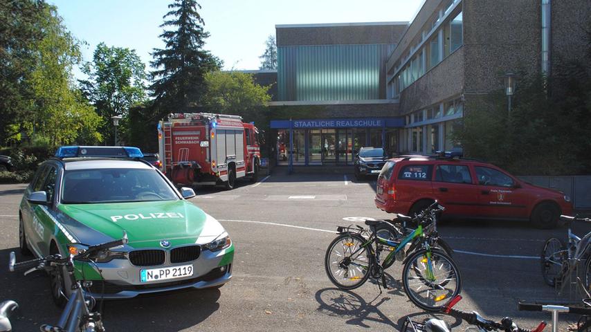 Feuerwehreinsatz an Schwabacher Realschule